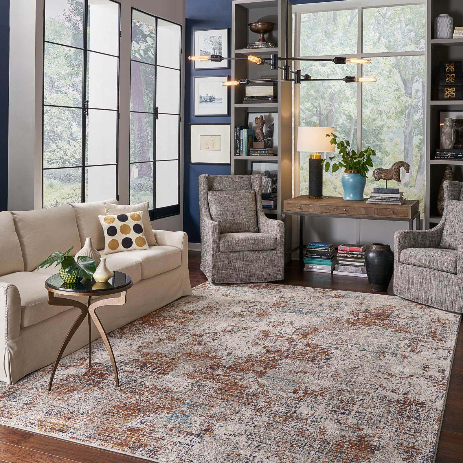 Living room Area rug | Lake Interiors Chelan