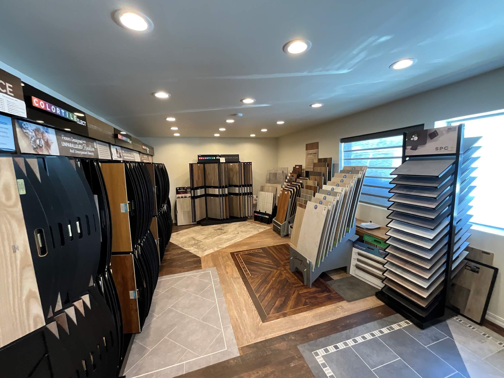 Variety of flooring products at Chelan showroom | Lake Interiors Chelan