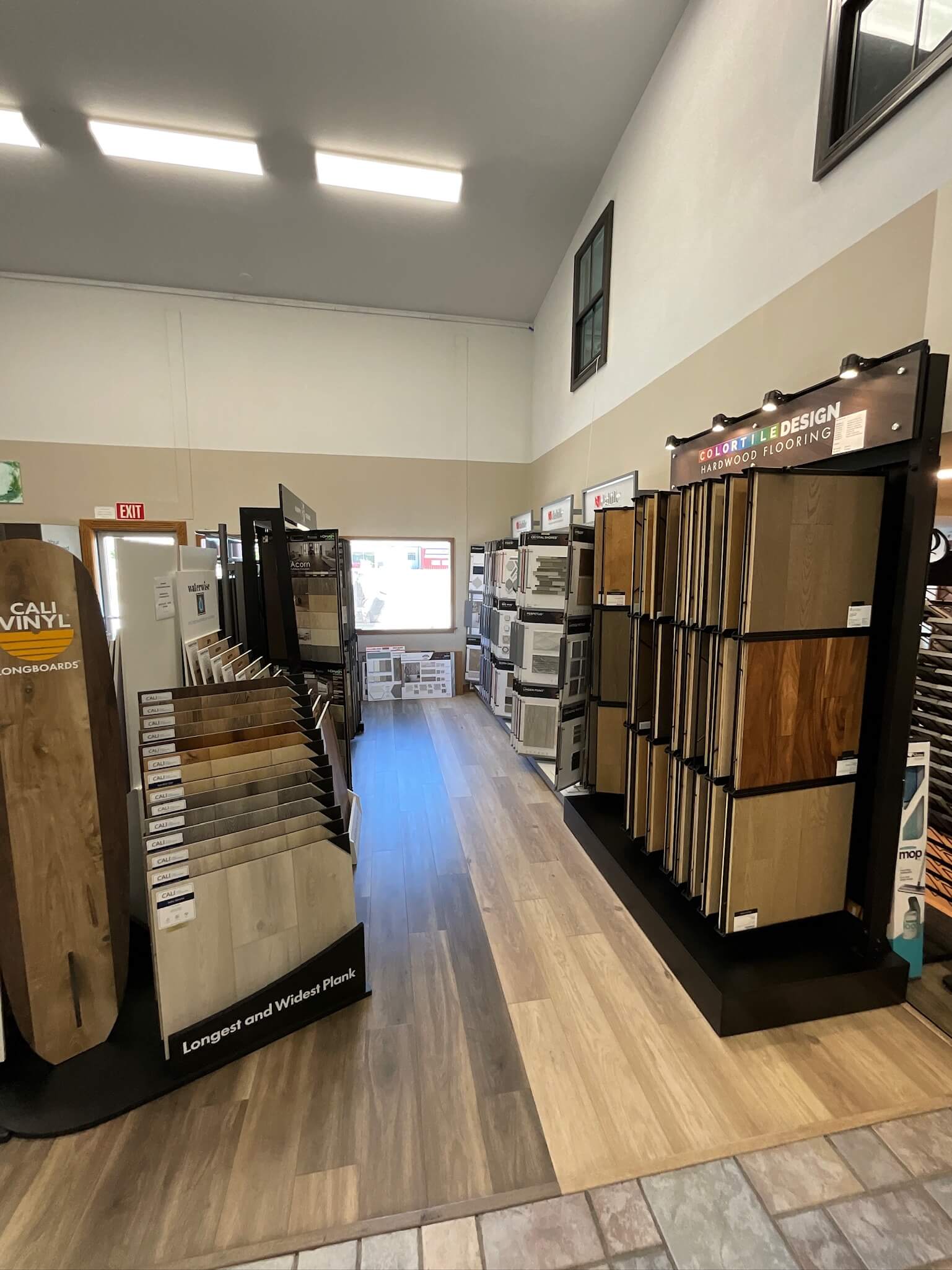 Variety of flooring products at Chelan showroom | Lake Interiors Chelan
