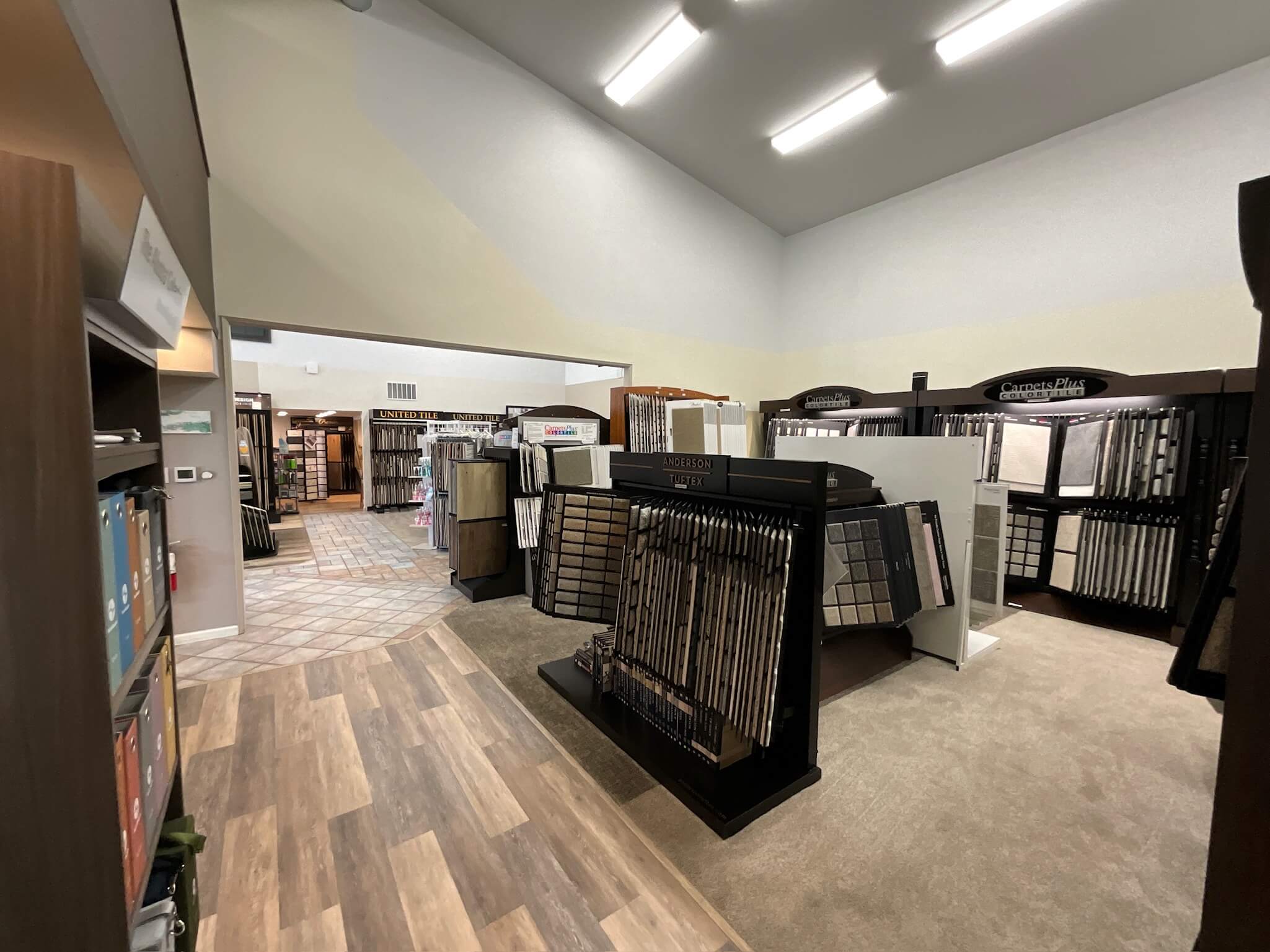 Variety of flooring products at Chelan showroom | Lake Interiors Chelan