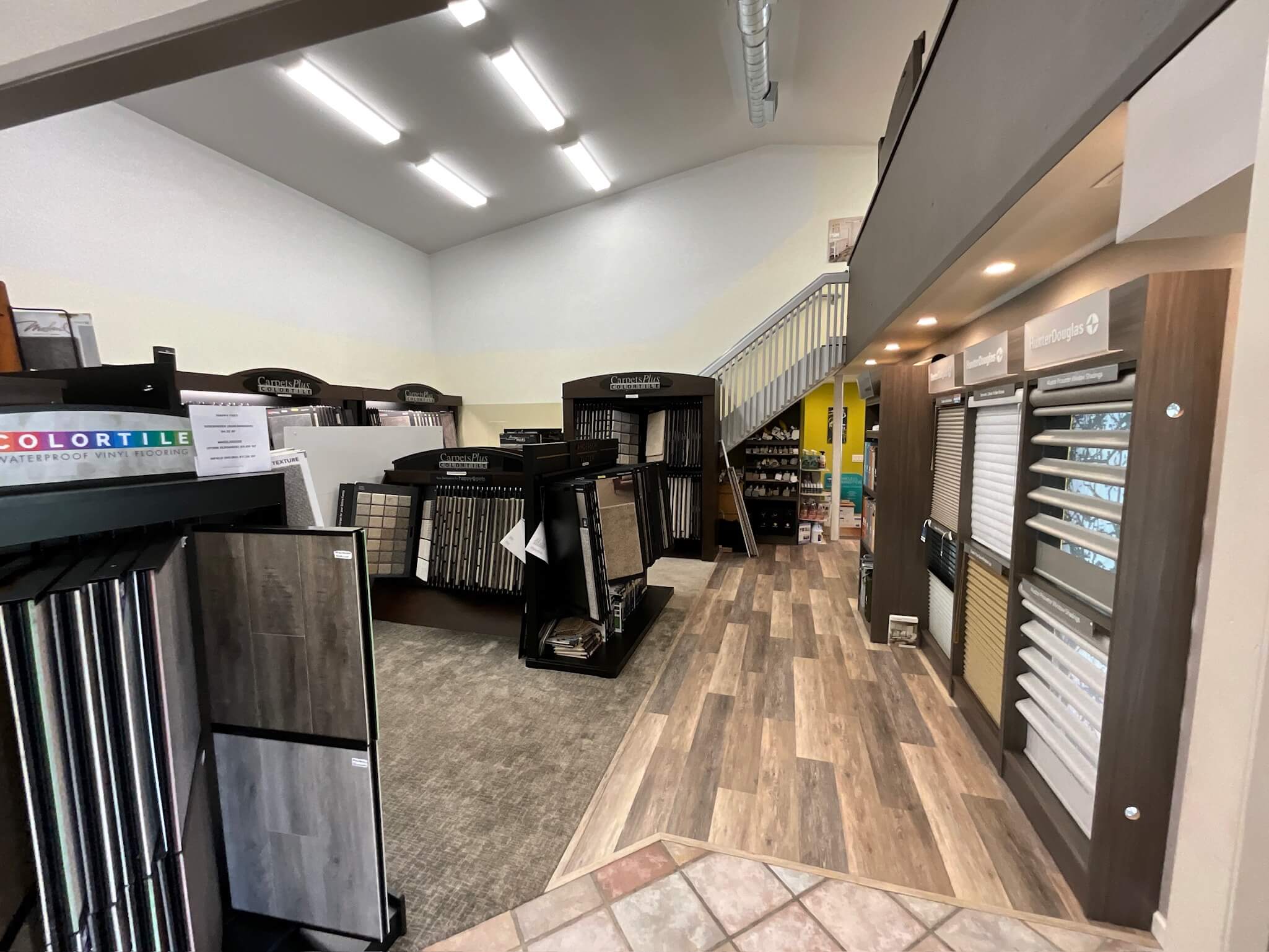 Variety of flooring products at Chelan showroom | Lake Interiors Chelan